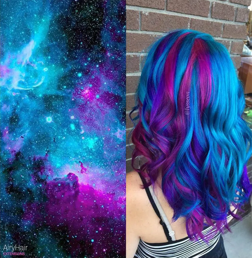 Amazing galaxy hair