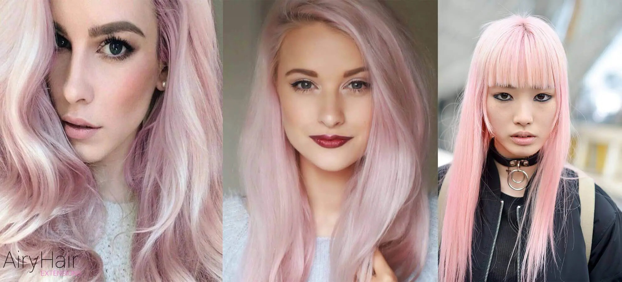 Pink pastel hair color
