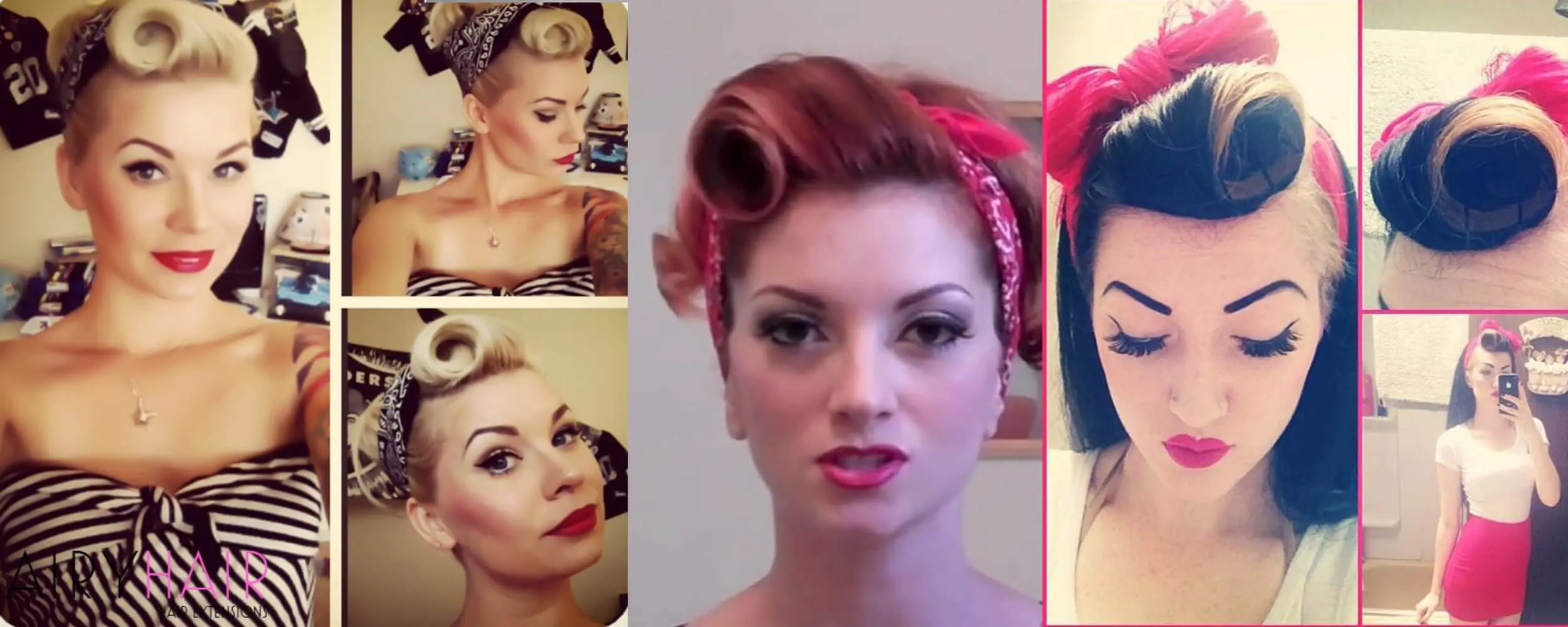 Pinup Up-Do With Bumper Bangs