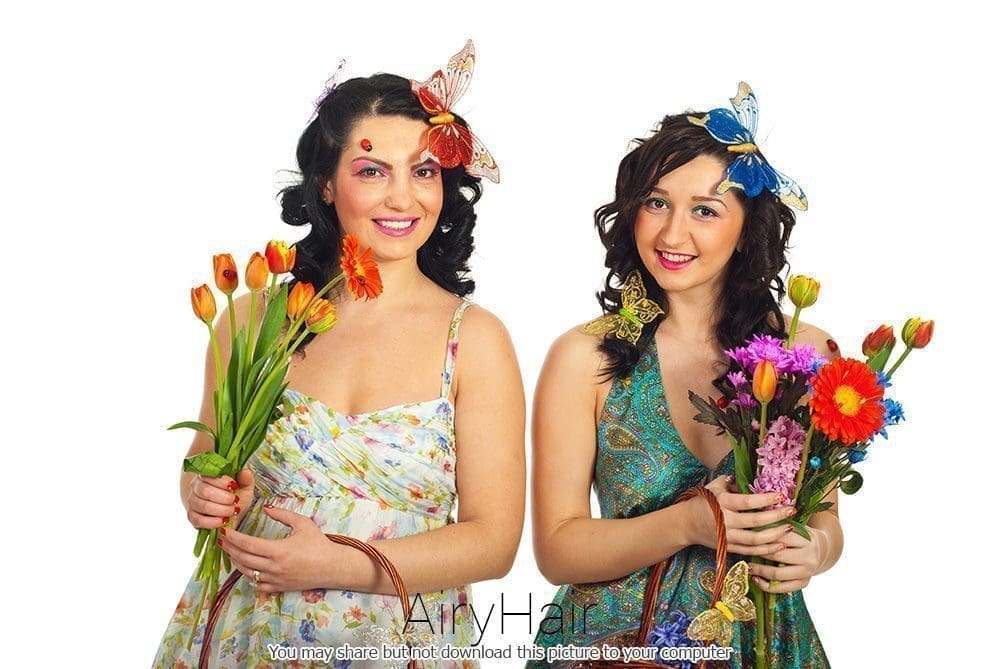 Easter Spring Hairstyle with Butterflies