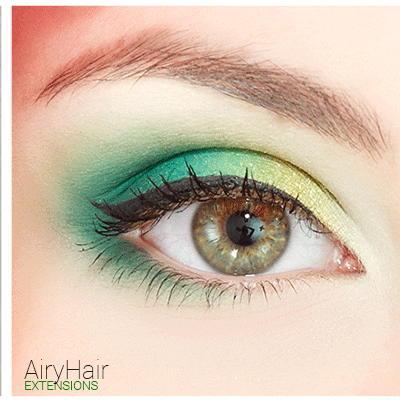 Green and Yellow Eye Shadow