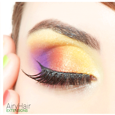 Orandžiniai ir Violetiniai Akių Šešėliai