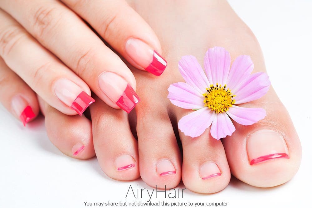 Pink Manicure and Pedicure Combination