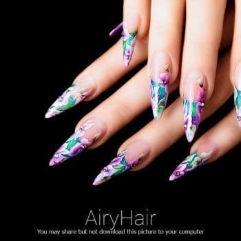 Manikiūras labai ilgiems nagams