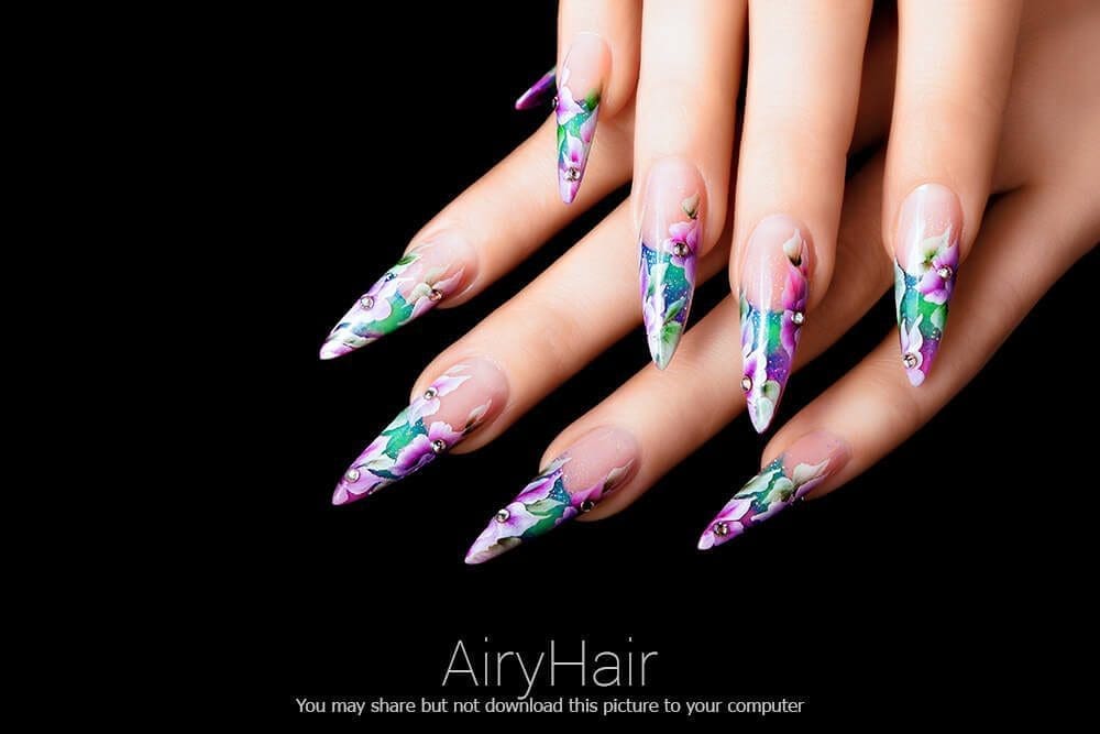 Long nails manicure art