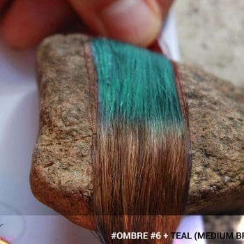 #Ombré #6 / #Teal (Medium Brown + Teal)