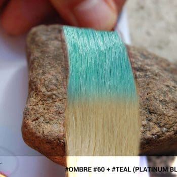 #Ombré #60 / #Teal (Platinum Blonde + Teal)