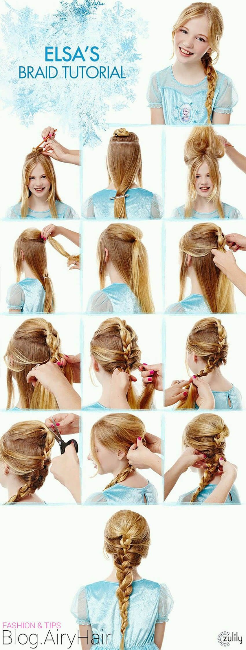 Step by Step: Disney Frozen Elsa & Anna Step Hair Tutorials