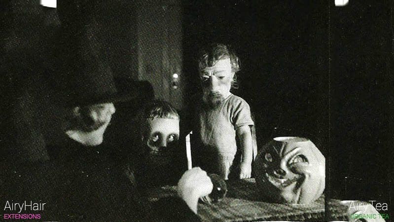 Creepy family: old Halloween costume