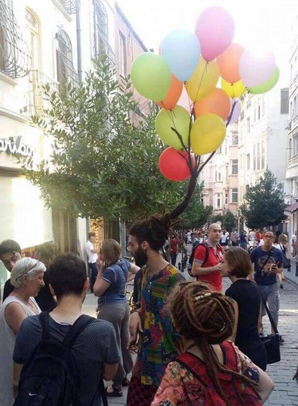 Awesome Balloon Man Haircut