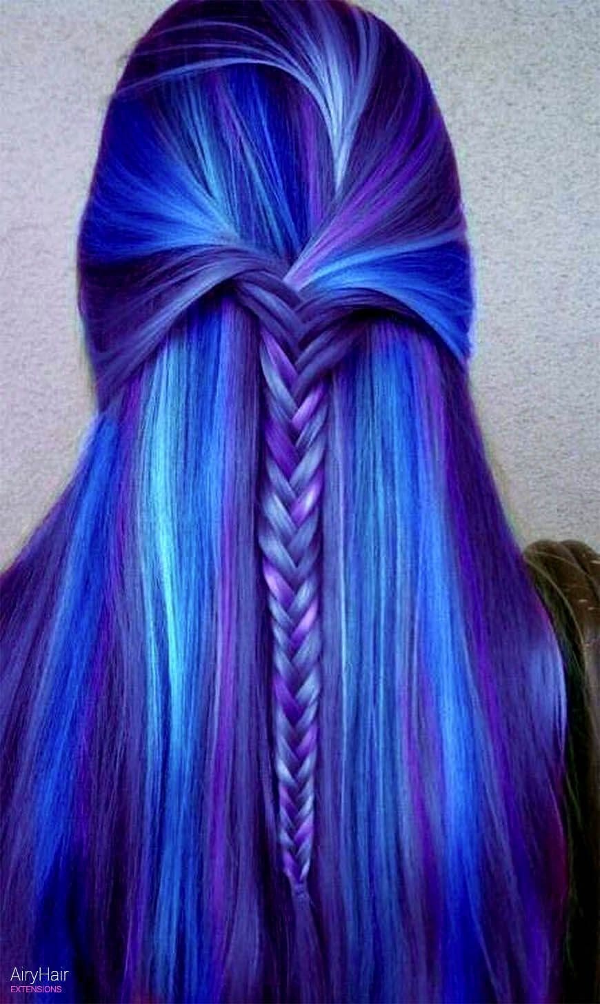 Crazy blue hairstyle