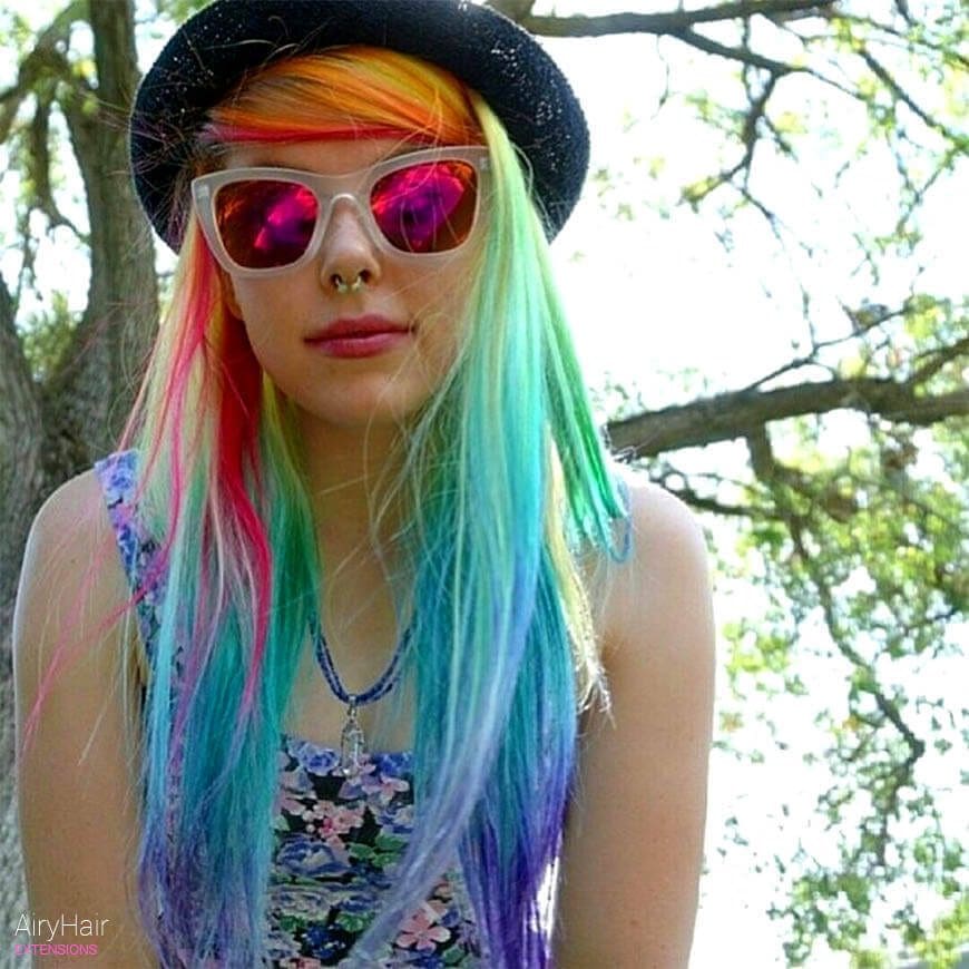 Hipster rainbow hairstyle ideas