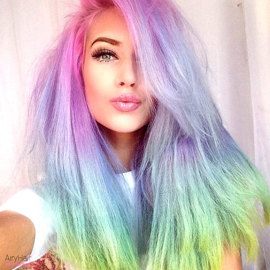 Light rainbow hairstyle idea