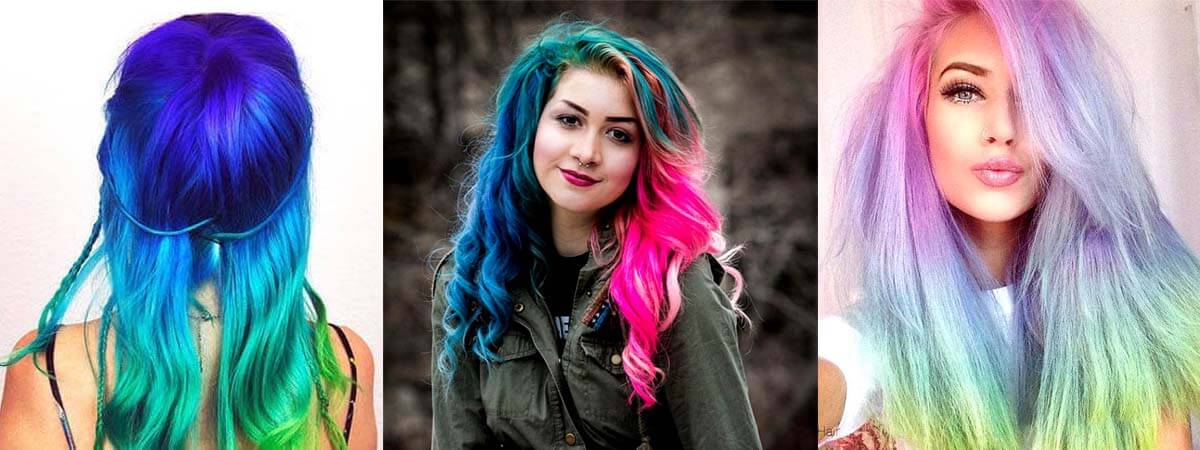 20 Crazy Rainbow Hair Extensions Hair Color Ideas For 2019