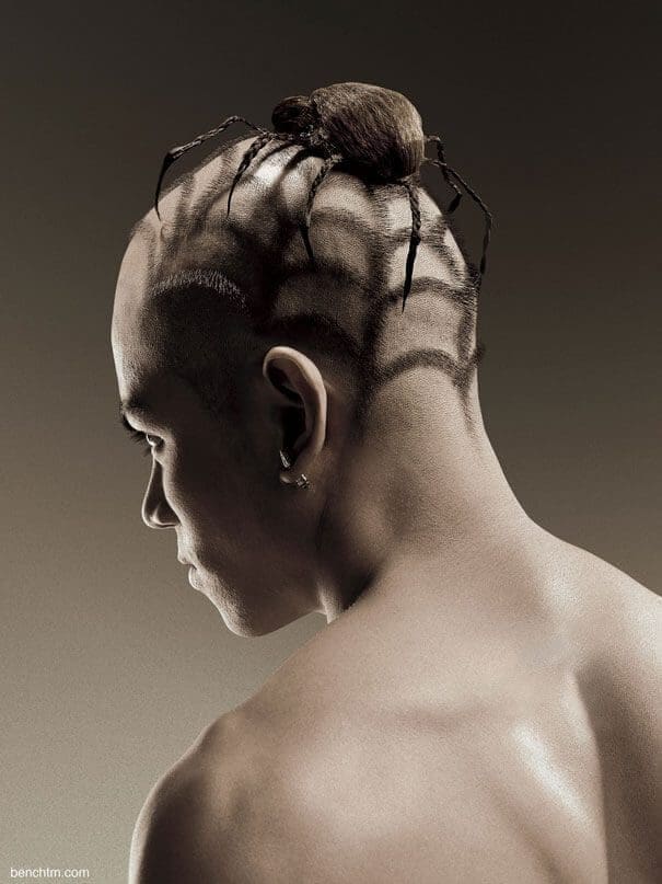 Creative Spider Haircut for Men