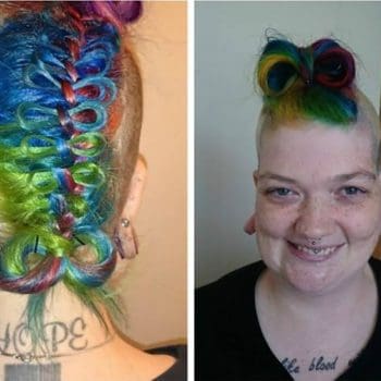 20 Crazy Rainbow Hair Color Ideas For 2016 Rainbow Haircut Simple Violet And Blond Hair Color Ideas