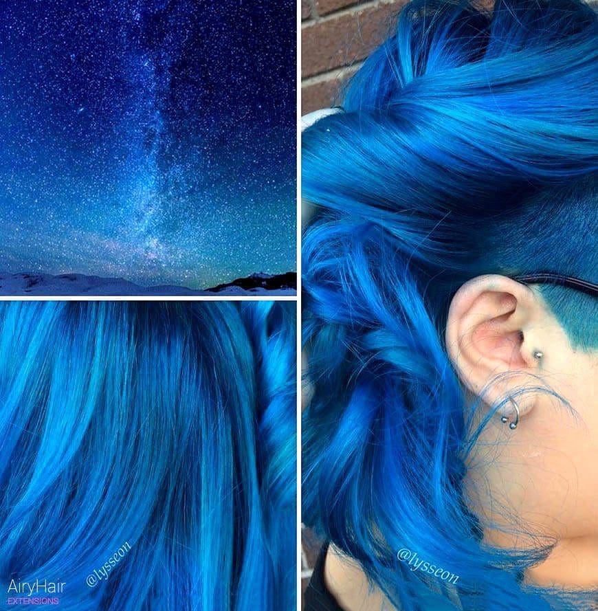 Blue galaxy hair