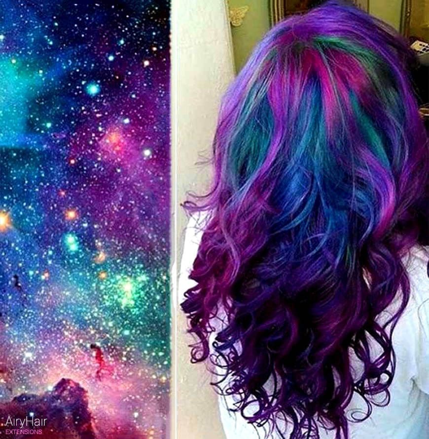 Crazy galaxy hair colors