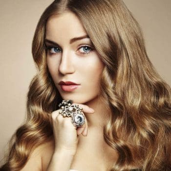 20-inch-long hair in medium brown color