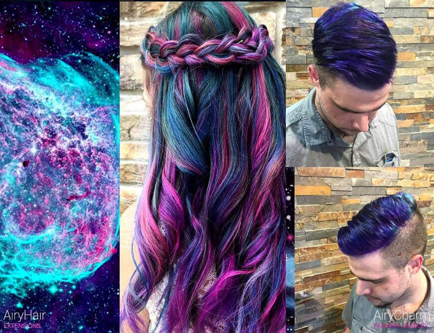 Galaxy hair dye