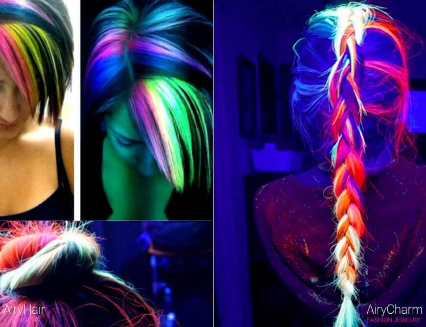 Neon hair dye