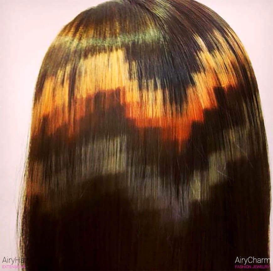 Gradient pixel art hair