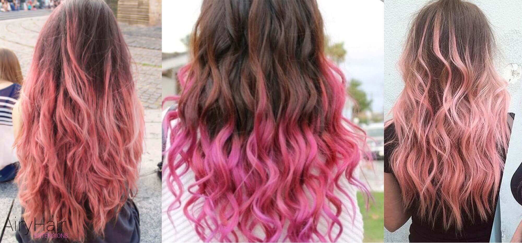 Brown and pink hair color