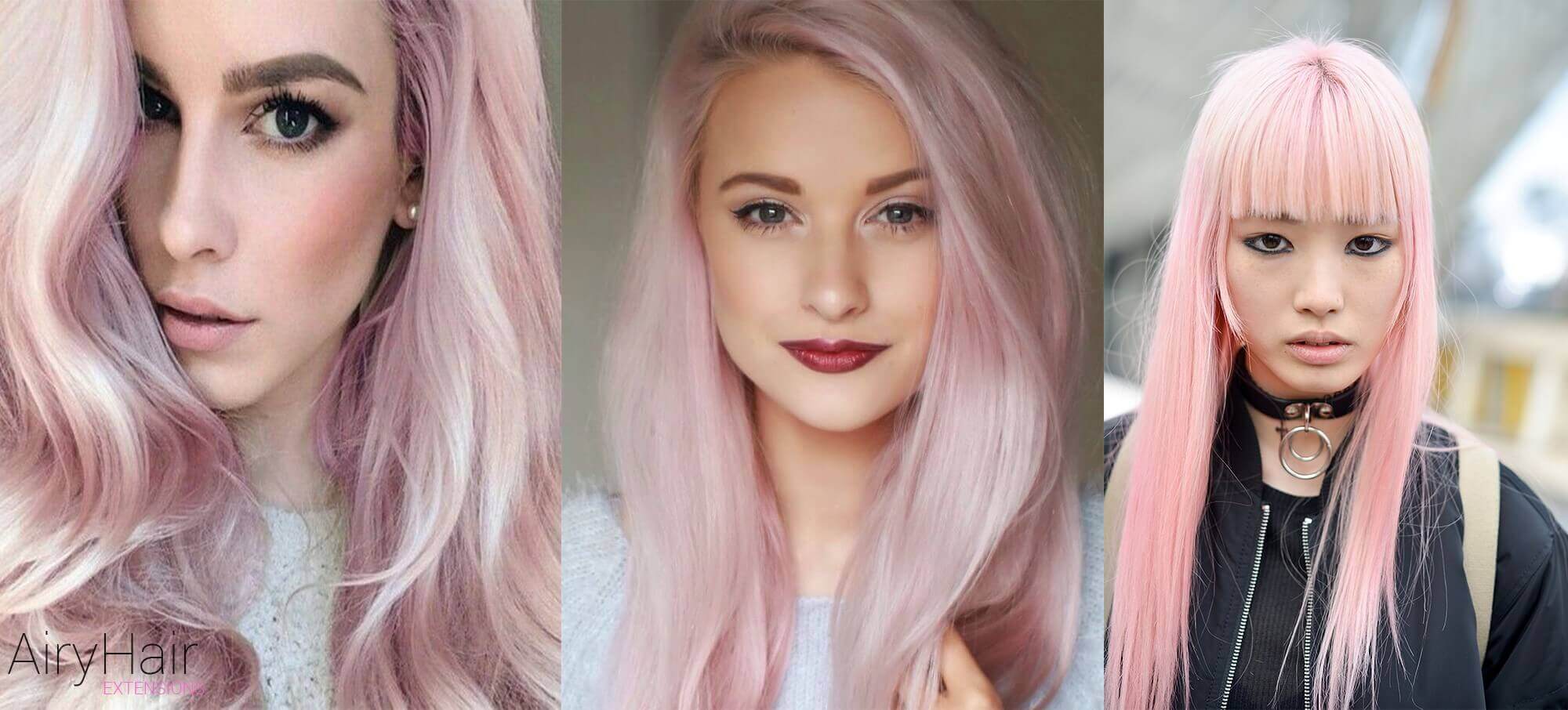 Pink pastel hair color