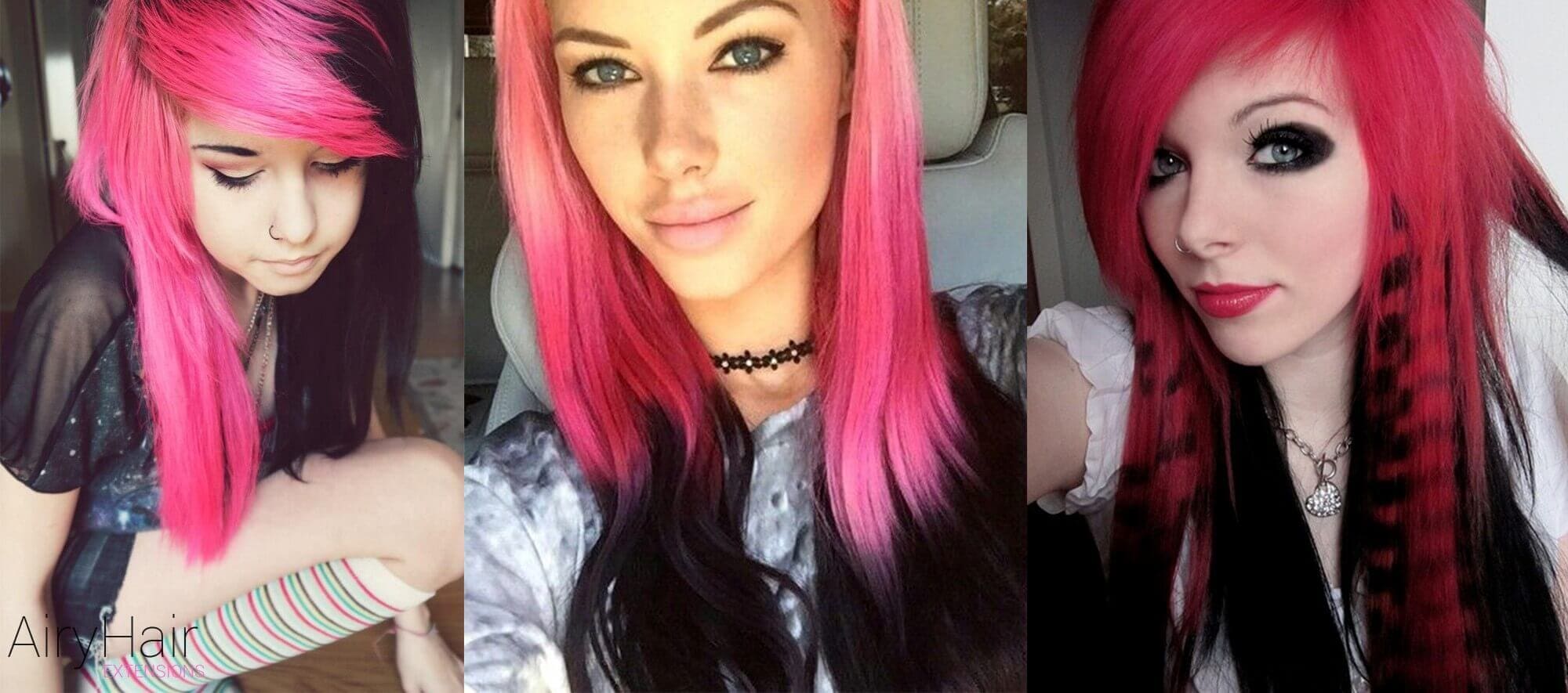 Pink black hairstyle