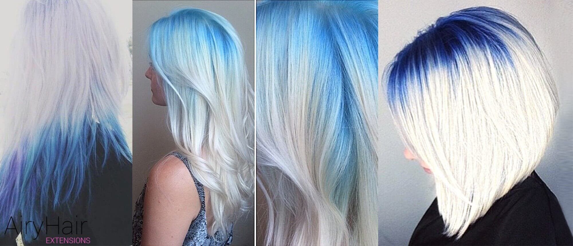 White And Blue Ombre