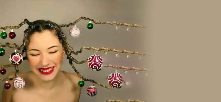 Xmas balls hairstyle