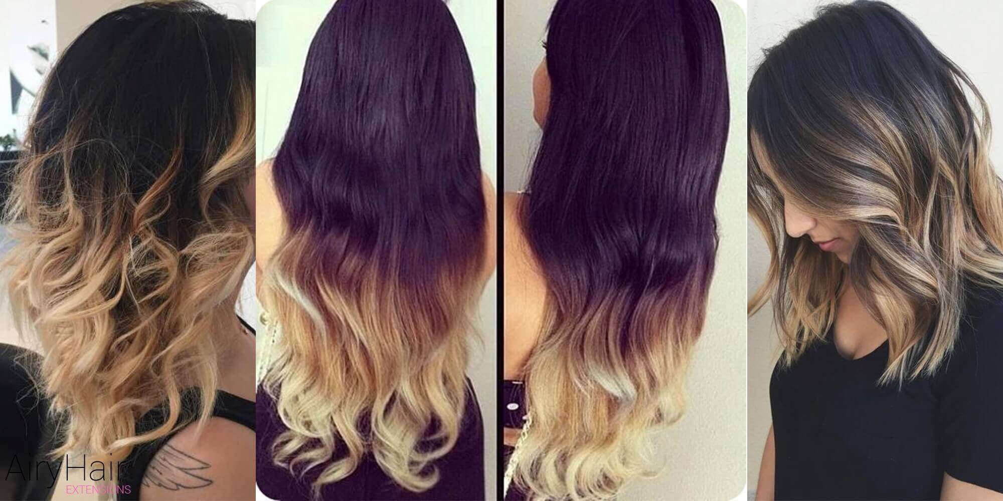 Black Hair With Blonde Ombre