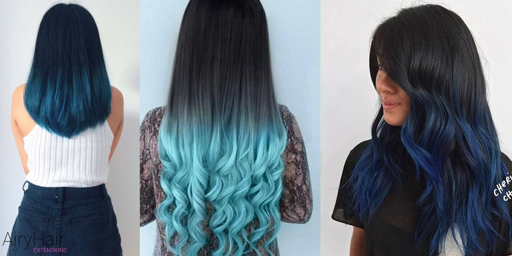 Electric Black and Blue Ombre