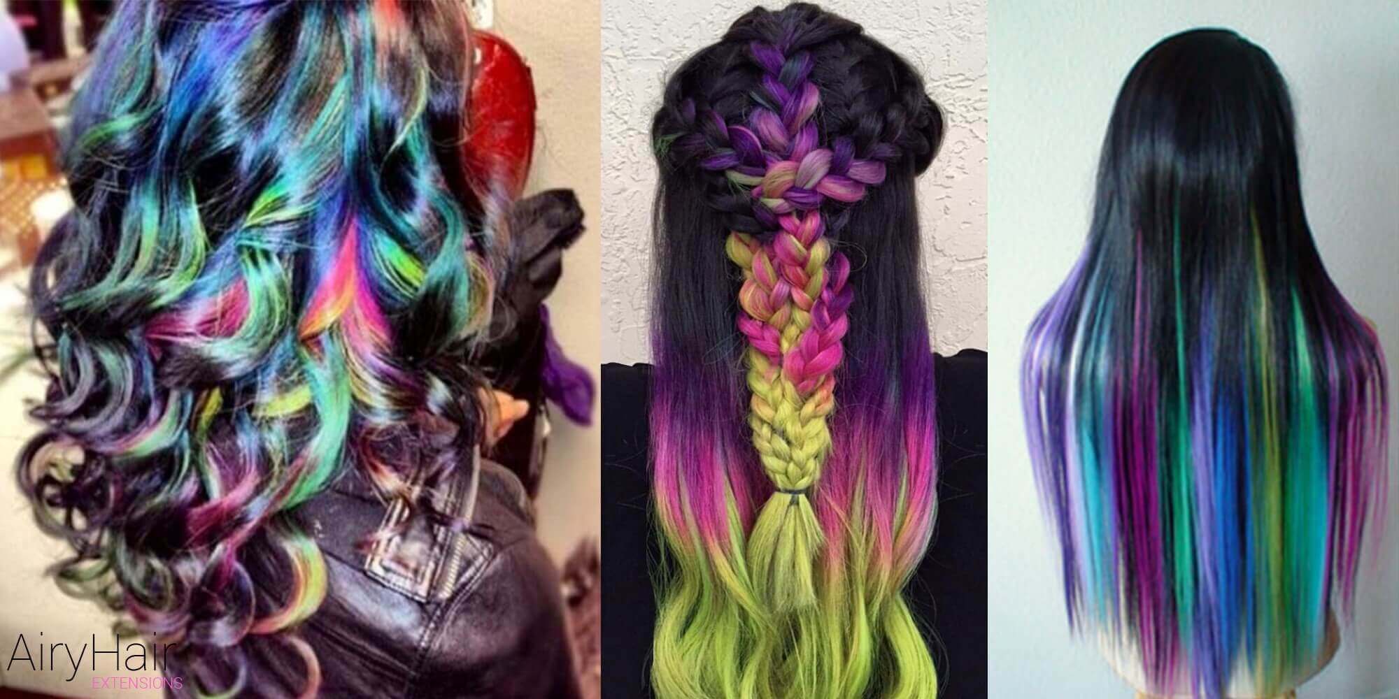 Crazy Black Rainbow Ombre