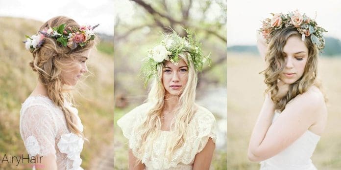 Boho Hairstyle With Flowers