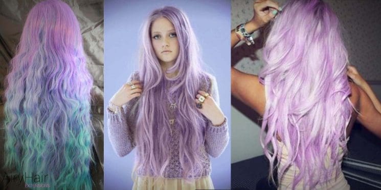 4. Pink and Blue Pastel Hair Extensions - wide 3
