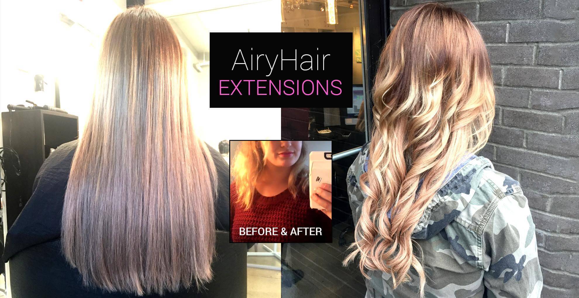 Hair Extensions, Before and After