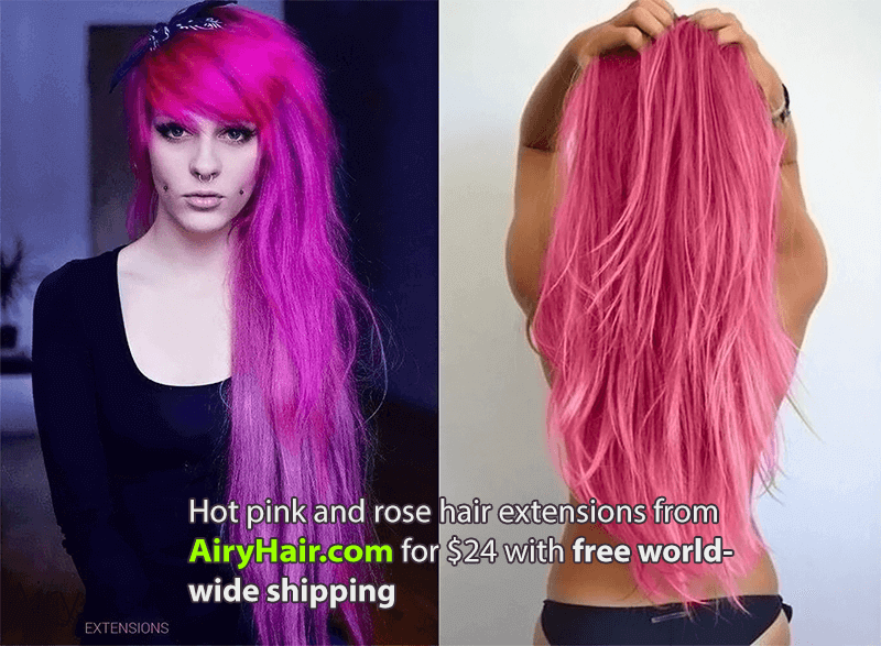 Heißes rosa Haar