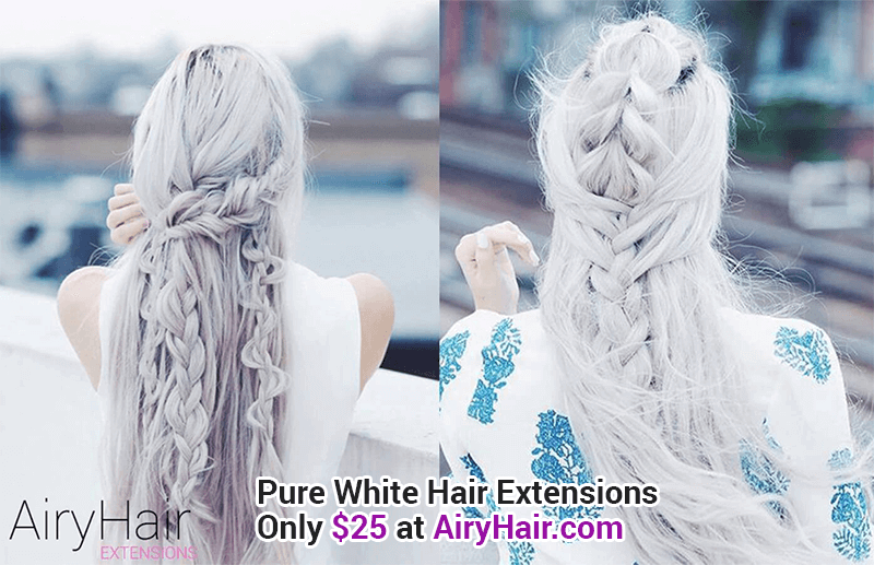 Pure White Hair Extensions