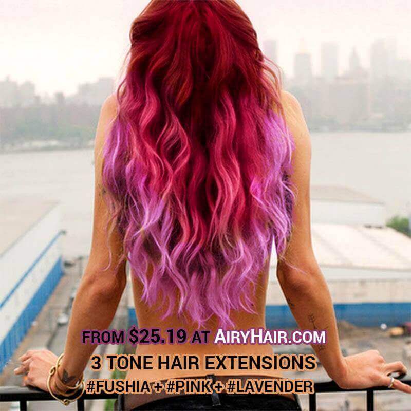 Three Color Extensions: Fushia, Pink and Lavender