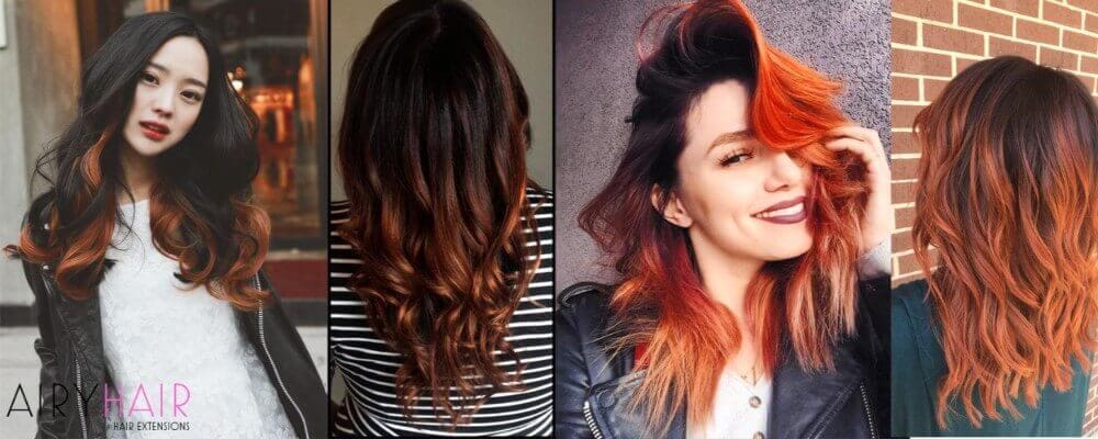 Black and Copper Ombre