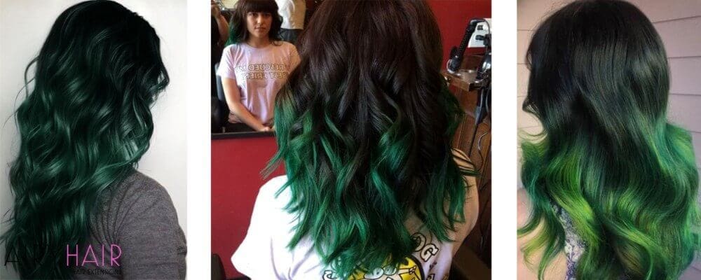 Black and Green Ombre