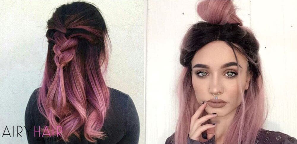 Black and Pastel Pink Ombre