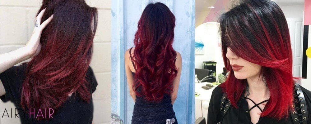 Black and Red Ombre