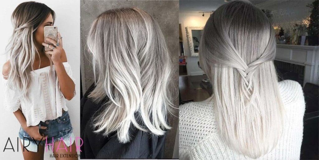 White Hair Extensions - wide 3