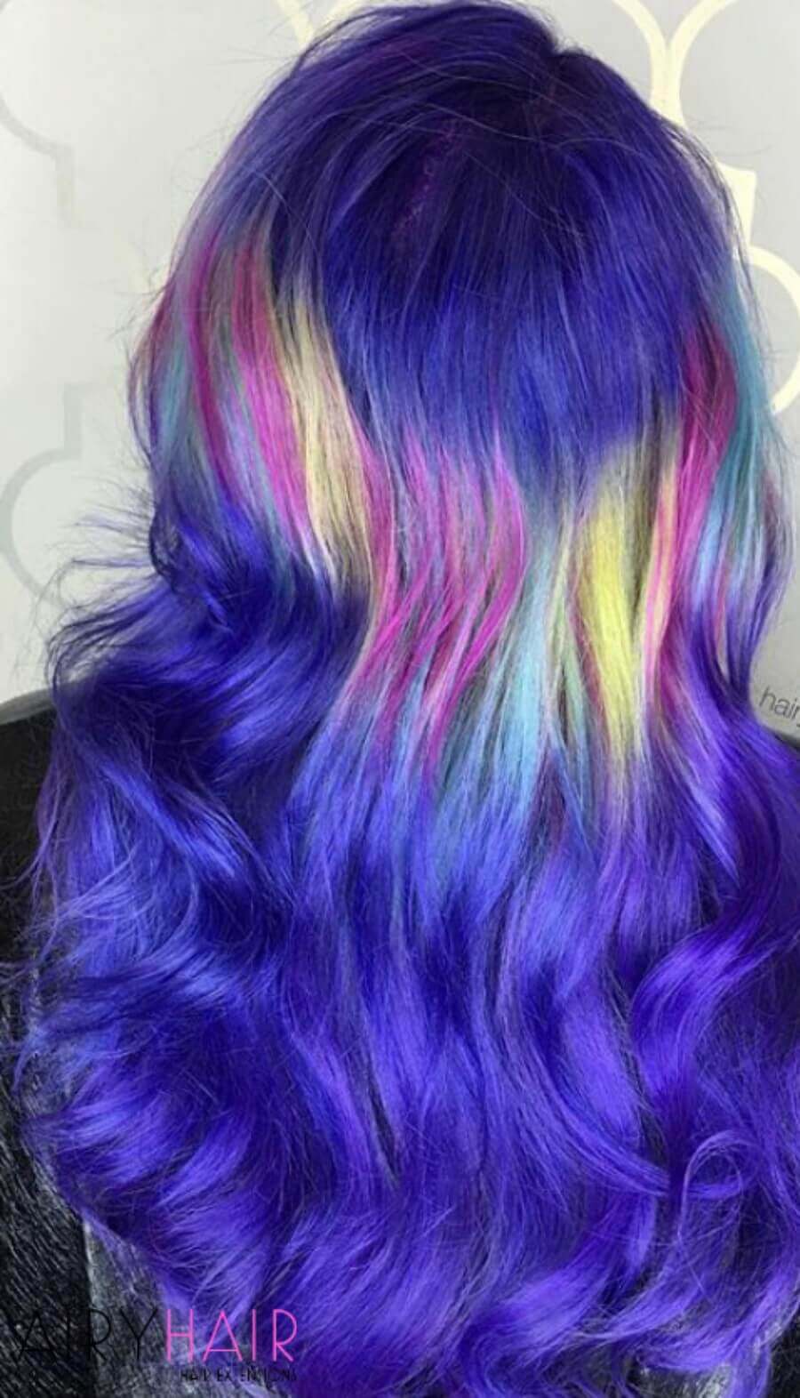 Shine Line on Blue Hair