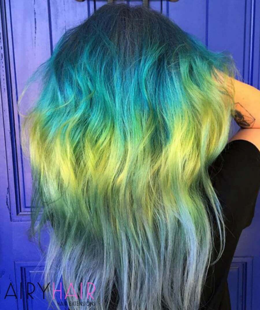 Turquoise and Yellow Shine Line  