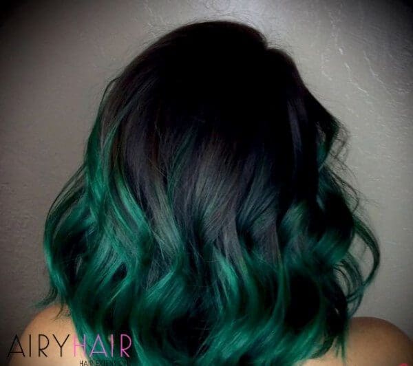 Back and green ombre