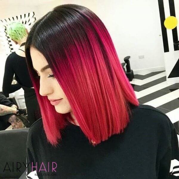 Perfect ombre, red black hair extensions