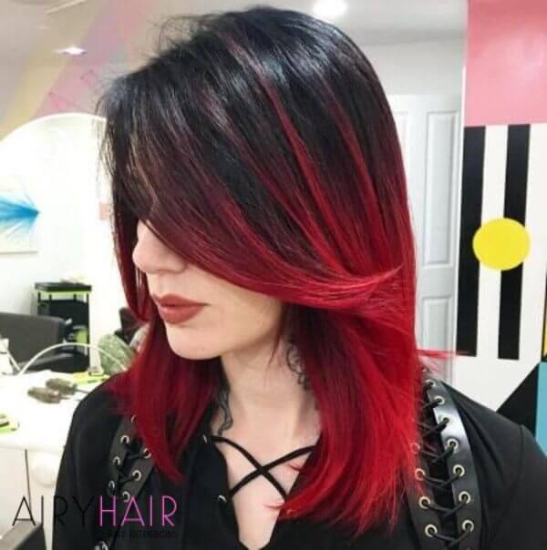 13 Best Black And Red Ombre Hair Color Ideas